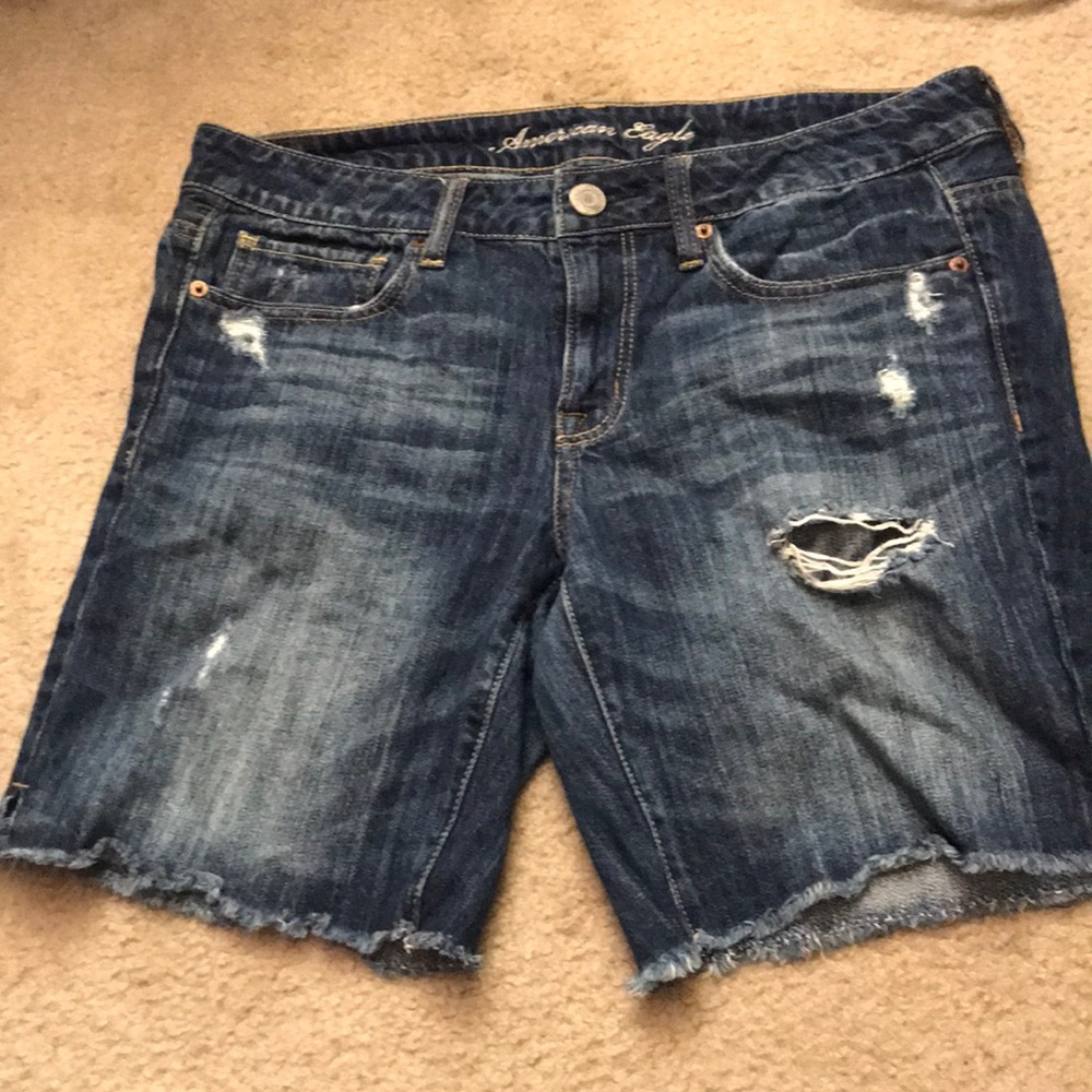 American Eagle distressed denim shorts